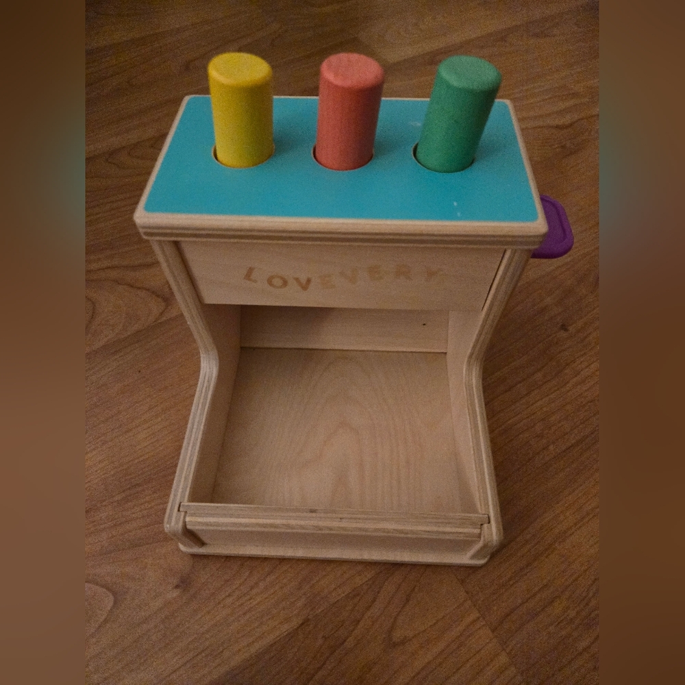 Lovevery Wooden Peg Drop The Thinker Play Kit Baby 11-12 Months Montessori Toy